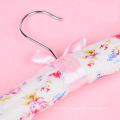 High quality colourful fabric satin padded wedding hangers hangers for full dress